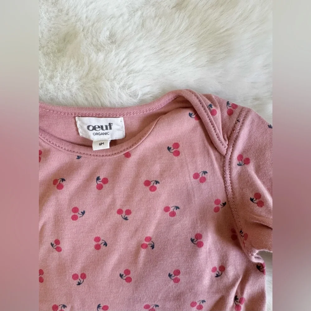 Oeuf cherry print onesie romper